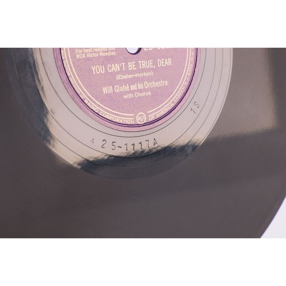 Will Glahé,  Henri Rene You Can't Be True /Turnpike Polka 1948 10" 78 rpm Record - Picture 6 of 16